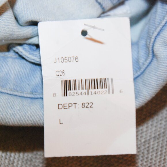 YMI Women's Novelty Wash Faded Jean Denim Moto Jacket NWT Larg - Picture 4 of 7